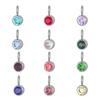 Venta caliente de Europa y Estados Unidos, accesorios de joyería de acero inoxidable, colgante de piedra de nacimiento, accesorios de joyería DIY, colgante de diamantes de imitación de color, al por mayor