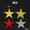 Tornillo de Grado Metálico Estrella Empleado Insignia Decorativa de Estrella de Cinco Puntas Insignia de Cinco Puntas Insignia de Solapa de Gorra Pecho
