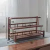 Juego de té de madera maciza de nogal negro norteamericano, soporte para tazas de té, estante de almacenamiento para tetera de arcilla púrpura, exhibición de mesa, estante de exhibición antiguo, estante de almacenamiento