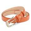 Fivela de Pino em D Cor de Tijolo Brilhante de Verão Cinto Feminino Colorido Doce Moda Casual Multicolorido Cinto Simples para Calças de Estudante