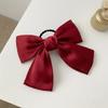 Pinza para el pelo de terciopelo de perlas para niñas, estilo princesa, lazo burdeos estéreo, pinza para el pelo de bebé, pasador superior para niña, tocado
