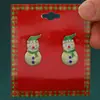 Pendientes de aleación con diseño de alce y copo de nieve, de estilo europeo y americano, con dibujos creativos, para Navidad.