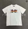 Nueva Estilo Primavera 2026 con Etiqueta en el Cuello, Camiseta Casual Holgada de Manga Corta con Estampado Estilo Americano de Alcatraz a la Moda para Verano