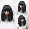 Las pelucas Xuchang vienen en estilos multicolor mezclado, cabello largo y rizado, pelucas de longitud media para mujer, cabello violeta