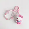 2026 Novo Original Sanrio Série Flor de Cerejeira Cintilante Pulseira de Corrente de Contas Chaveiro Exquisito Chaveiro de Alto Padrão