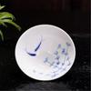 Cubo de 60 ml pintado a mano, taza de cerámica azul y blanca, juego de té de kung fu, taza de té con personalidad, taza de té maestra, logotipo al por mayor