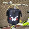 Cesto Dobrável para Bicicleta Cesto Dianteiro Lona Impermeável Espessa Reforçada Pendurável Cesto Azul Bolso Dianteiro para Skate Carro Elétrico
