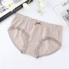 Pantaleta Seamless Color Crema 2.0 para Mujer de Cintura Media con Refuerzo de Grafeno, Hidratante, Encaje con Borlas, Estilo Japonés, Pantaleta Ajustada a la Cadera