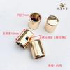 Bolsa de sino cilíndrica banhada a metal Acessórios faça você mesmo Ponta de corda de sino com preservação de cor banhada a liga Tampa de corda de 7 mm