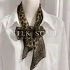 Pañuelo de Seda de Lunares para Mujer, Nuevo Color Café 2026 Bufanda Larga para el Cuello, Pañuelo de Seda de Lujo Ligero, Diadema, Accesorio de Cinta