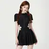 Traje de baño de una pieza para mujer con mangas largas, protección solar, efecto adelgazante, cubre el abdomen, diseño de encaje calado, adecuado para aguas termales y natación, modelo nuevo