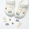Acessórios de decoração de sapatos DIY para Crocs, fivelas decorativas fofas de pelúcia 3D de desenhos animados, leão e gato do zoológico para a superfície do sapato