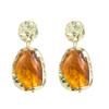 Aretes de Estilo Retro de Corte Europeo y Americano Estilo Coreano Nuevos Distintivos de Aleación Colgantes Creativos de Ágata para Mujeres Agujas de Plata S925