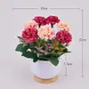 Hermosas plantas pequeñas decorativas en maceta, flores de plástico, juego de flores artificiales, decoración de bonsái para sala de estar, arreglo floral casero, plantas en maceta