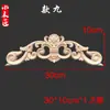 Talla de madera estilo europeo aplique decorativo de madera talla de madera de Dongyang piezas de flores largas de madera cabeza de flor de madera aplique para puerta de armario