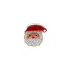 Pinza pequeña para el pelo estilo navideño Pinza para el pelo de copo de nieve Pinza para el flequillo de hombre de jengibre Pinza lateral de casa con diamantes de colores Pinza de pelo de Papá Noel