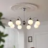 Luminária de sala de estar Feijão Mágico, luminária retrô francesa para sala de jantar, luminária para quarto principal, estilo Bauhaus de meados do século, cor creme, design minimalista nórdico
