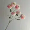 Nuevos 6 Carpas Dragón Peonía Decoración del Hogar Flores Artificiales Flores Falsas Color Degradado Arreglo Floral para Pasillo de Boda Adornos para Exhibición en Ventana