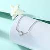 Novo Colar de Moda Transfronteiriço Europeu e Americano com Pingente de Zircônia Diamante Branco Triangular, Colar de Prata S925 para Mulheres, Alto Padrão e Luxo Leve
