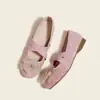 Flor de Camélia Sapato Mary Jane Francês Feminino Novos Sapatos de Ballet Slip-On com Saia Estilo Pequeno Cheiroso Sapatos de Tamanho Pequeno