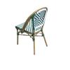 Silla de Ratán Estilo Francés con Respaldo para Balcón, Silla Individual de Ocio para Cafetería, Mesa y Silla para Patio Exterior, Silla de Ocio para Exteriores de Patio