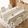2026 Novo Estilo Toalha de Mesa Impermeável à Prova de Óleo Lavável Resistente ao Calor Retangular de Couro de Cordeiro de Alta Qualidade Capa para Mesa de Centro