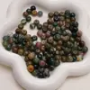 Cuentas Redondas de Piedra Natural de 8*7mm para Accesorios Hechos a Mano DIY, Cuentas Cilíndricas de Piedra para Collares, Transfronterizo