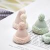 Mini Sombrero de Navidad Realista Molde para Velas Aromáticas DIY Yeso Adorno de Escritorio Decoración de Mesita de Noche Horneado de Pasteles Silicona