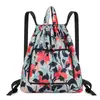 Nueva Mochila de Moda para Mujer con Estampado Sencillo y Cordón Ligera Resistente al Desgaste Gran Capacidad
