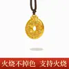 Nueva Tienda de Oro Mismo Estilo Método Antiguo Oro Arena Patrón Floral Hueco Colgante Resistente al Fuego Color Duradero Colgante de Oro Arena Joyería