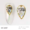 Accesorios para uñas, diamantes de imitación con forma de diamante y base plana, lentejuelas para uñas de aleación plateada, diamantes de imitación para decoración de uñas en stock, venta directa de fábrica, iridiscente