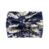 18cm Europeu e Americano Transfronteiriço Estampado Cruz Yoga Esportes Faixa de Cabelo Laço Nó Retrô Castanha Lado Largo Tie Dye Faixa de Cabeça Turbante