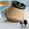 Sombrero de Paja Popular Transfronterizo con Visera Sombrero de Copa Vacío Sombrero de Protección Solar Diadema Parasol Sombrero para el Sol Sombrero de Paja de Playa de Verano