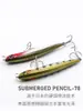 Tiro largo Yuanqiao Mino tembló y se hundió Señuelo Luya lápiz sumergible cebo artificial pesca ensartado trucha lubina pollo picante