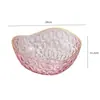 Estilo Moderno Transparente Frutero Alto Valor Bocadillos Plástico Fruta Seca Plato de Exhibición Patrón de Doble Círculo Borde Dorado Bandeja de Almacenamiento