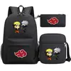Mochila Nova de Verão 2022 Harajuku Anime Estudante Casual Casual Mochila Escolar Grande Capacidade Conjunto de Três Peças