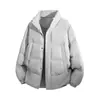 Nueva Chaqueta de Algodón para Hombre de Invierno con Algodón Añadido y Engrosamiento, Casual Cuello Alto Holgada Cálida Chaqueta Acolchada de Algodón con Múltiples Bolsillos
