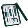 Set de cortaúñas cortaúñas de acero inoxidable boca oblicua tijeras para cejas pinza para cejas lima de vidrio limpiador de oídos caja de regalo de seis piezas