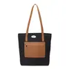 Bolso de Lona Simple Nuevo Ins Bolso de Mano Literario y Conveniente Bolso de Hombro de Gran Capacidad Estilo Preppy Coreano Bolso para Mujer