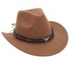 Sombrero de Copa Xizang Sombrero de Vaquero Occidental Sombrero de Fieltro Xizang Nuevo Cabeza de Vaca Pradera Meseta Estilo Étnico Sombrero para Exterior
