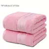 Toalla de algodón clase A brillante satén color liso roto absorbente de agua toalla de baño para adultos cuadrado conjunto de seis piezas con borde cruzado