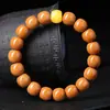 Pulsera de Cuentas de Cabeza de Mono de Material Llama de Dragón Premium, Cuentas Perfectamente Redondas Brillantes, Pulsera Budista Suave Envuelta en el Dedo para Hombre Retorcida a Mano Venta al por Mayor