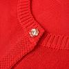 Exportación Transfronteriza Ropa de Mujer Otoño 2025 Estilo Europeo y Americano Cuello Redondo Manga Larga Un Botón Color Puro Chaqueta de Punto para Mujer G89003