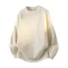 Suéter de punto para hombre y mujer, cuello redondo, color liso, con diseño 3D en relieve, perfecto como capa base, en un estilo clásico "old money", adecuado para otoño e invierno, venta al por mayor desde una fábrica transfronteriza