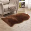Alfombra Decorativa de Imitación Lana Gruesa Irregular Felpa para Mesa de Café Cojín para Sala de Estar Cojín para Silla Manta de Cama