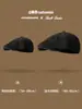 Gorra Adelante con Circunferencia de Cabeza Grande 2025 Nuevo Boina de Cuero PU Estampado de Leopardo Otoño Invierno Gorra de Periodista de Pintor Talla Grande