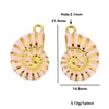 Acero Inoxidable Goteo de Aceite Colgante Sólido de Caracola DIY Pulsera con Tema Marino Collar Accesorios de Joyería Llavero Colgante para Bolsa