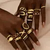 Anillo de Lujo Ligero Estilo Coreano Ins Patrón Arrugado Anillo Ancho Diseño de Nicho para Mujer Anillo de Plata Simple Venta Caliente Transfronteriza