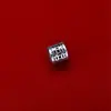 Cuentas espaciadoras de cobre huecas de plata de ley S925 para pulseras, cuentas espaciadoras de corte recto, joyería DIY hecha a mano, pulsera de cristal, cuentas espaciadoras de moneda