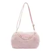 Yaozi 2026 outono precoce nova moda versátil casual simples bolsa de ombro, textura felpuda, adequada para ir ao trabalho, de mão e transversal